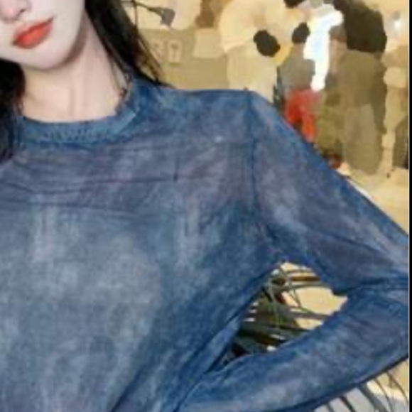 Vintage express mesh sheet blue tie dye size small - Picture 8 of 11